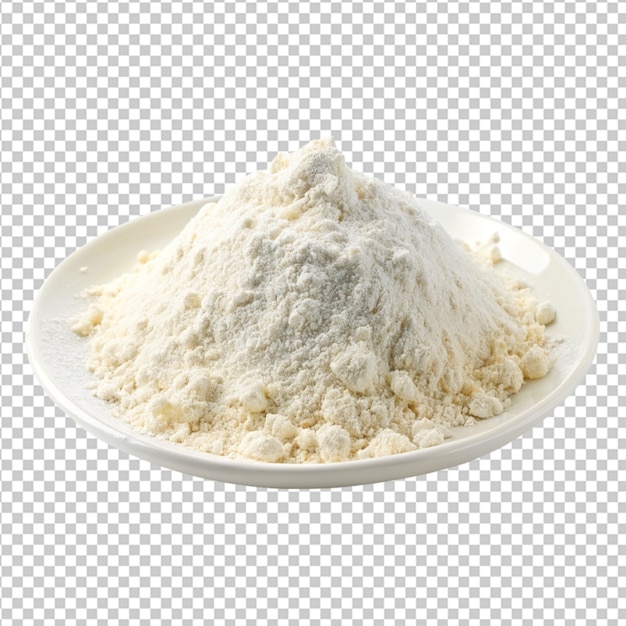 PSD 透明な背景の上に高品質な小麦粉のプレートを作成する