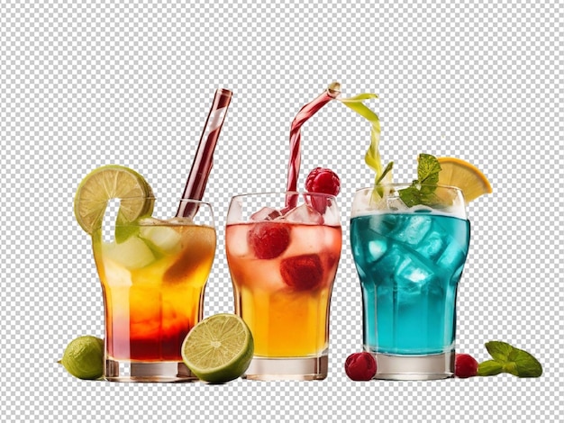 PSD Напитки на прозрачном фоне