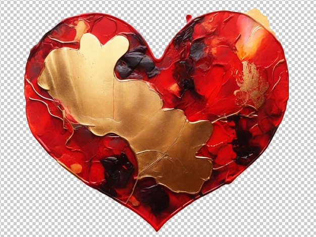 PSD Псд пятна с вырезом сердца в алкогольном черниле концепция дня святого валентина на прозрачном фоне