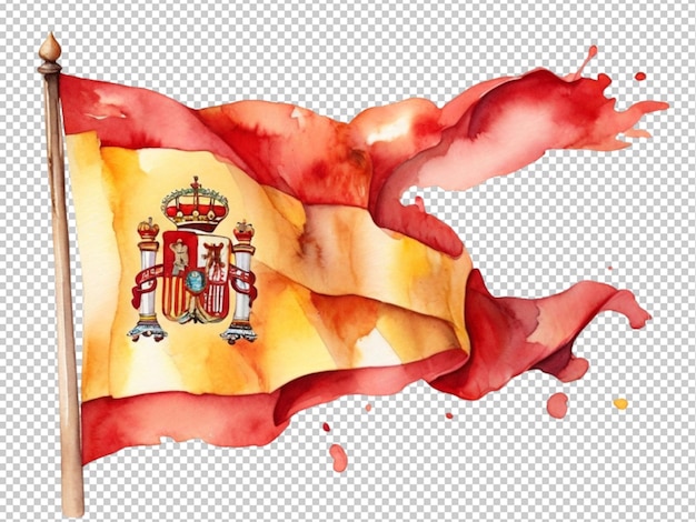 PSD Псд акварельного искусства флага испании