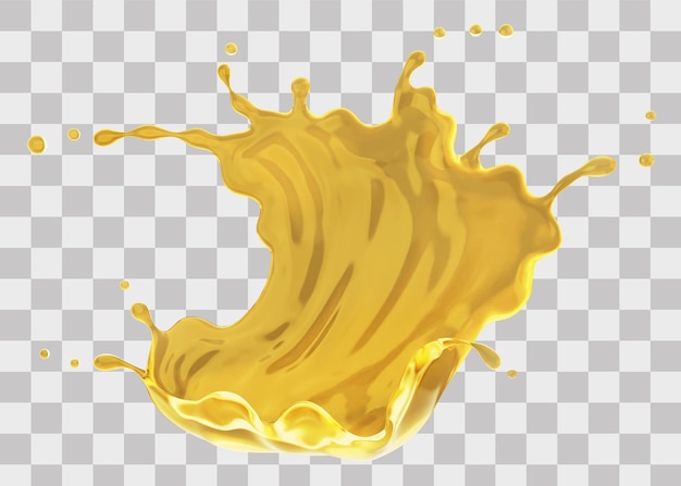 PSD psd of engine oil splash 3d rendering