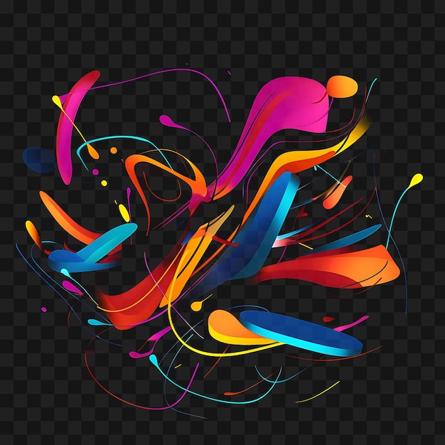 PSD 네온 (neon) 추상 표현주의 (abstract expressionism) 추상 라인 (line) 표현주의 (expressive brush) 투명 (transparent) 클리퍼트 (clipart) png 4096px