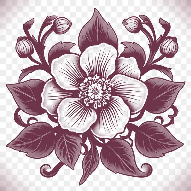 PSD ティュードール・ローズ (tudor rose) のフレームを展示するpsd (psd of tudor rose frame) ティュードル・ローズを展示するフローラル・エンブレム o tシャツ タトゥー・アート・アウトライン・インク