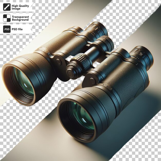 PSD psd old binoculars on transparent background with editable mask layer