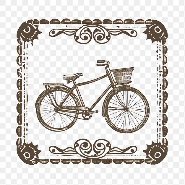 PSD psd old fashioned bicycle high wheeler z sepia monochrome sta tattoo clipart t-shirt design