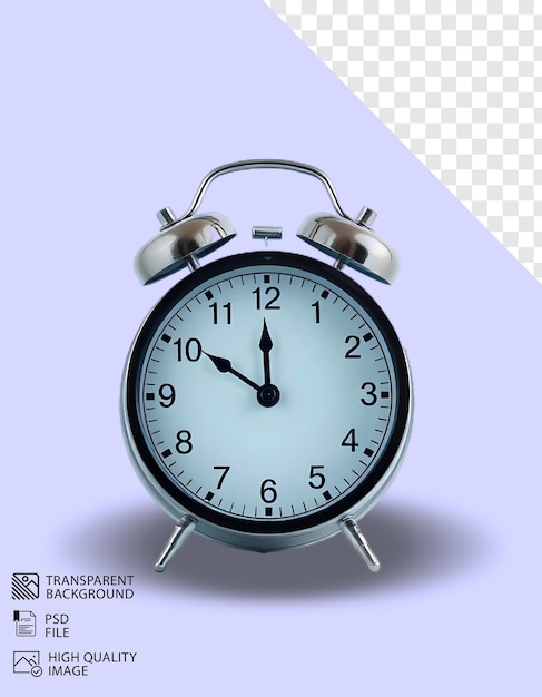 PSD Old Fashioned Clock 隔離在透明的背景上,用於社交媒體的海報和旗<unk>