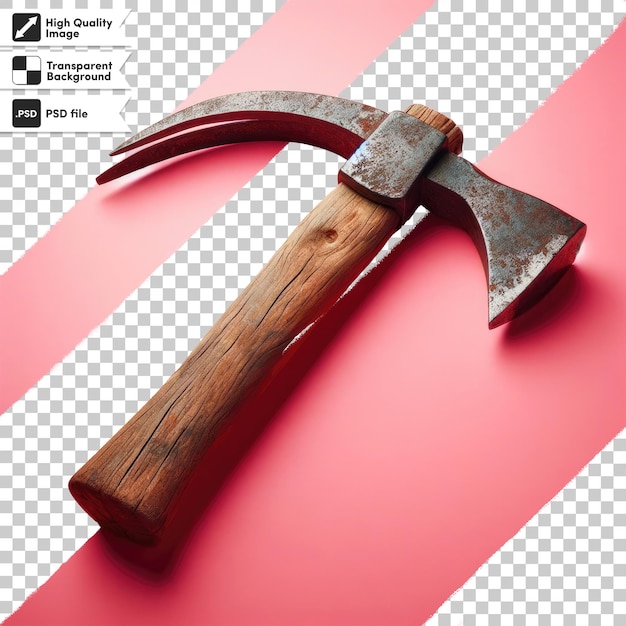 PSD psd old rusty hammer on transparent background