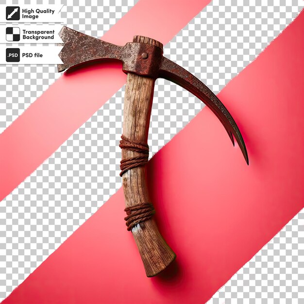 PSD psd old rusty hammer on transparent background