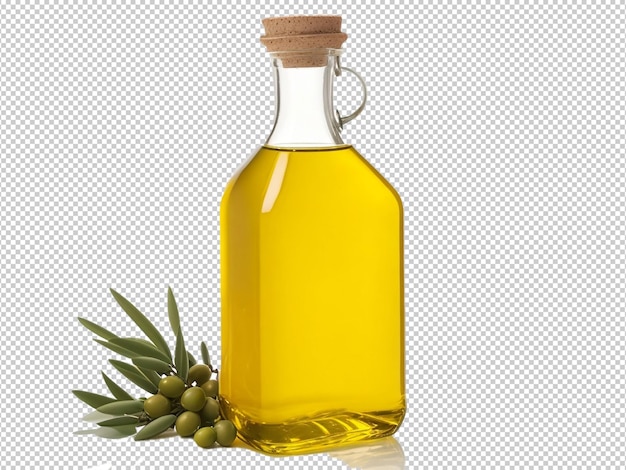 PSD psd olive oil in a bottle png on a transparent background