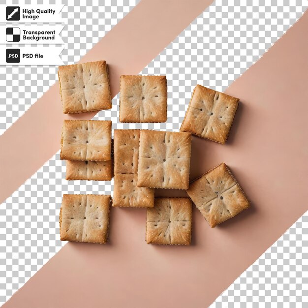 PSD psd one of the traditional food crackers on transparent background with editable mask layer