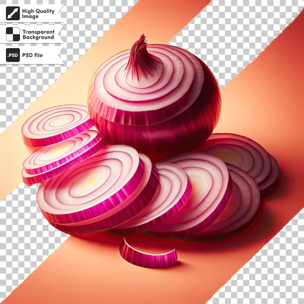 PSD psd onion isolated on transparent background