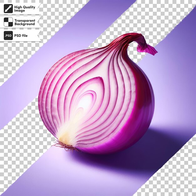 Psd onion isolated on transparent background