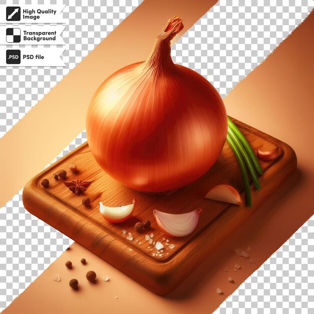 PSD psd onion isolated on transparent background