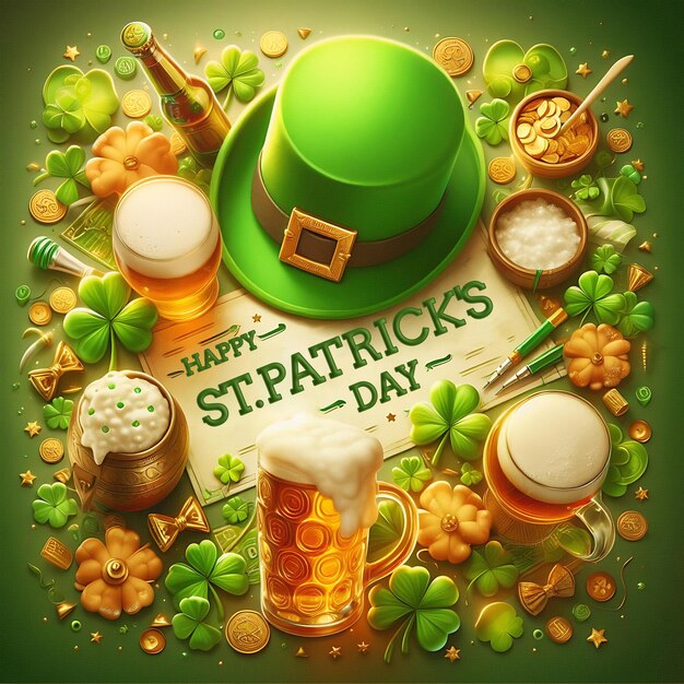 PSD psd-ontwerp voor happy st patrick's day, een dag van trots voor ierland