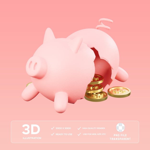 PSD opensaving 3D Illustration