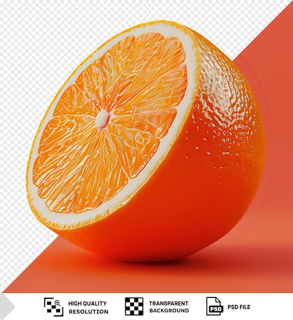 Psd orange oranges on a red background with a dark shadow in the foreground png psd