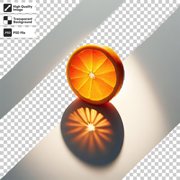 Psd orange on transparent background