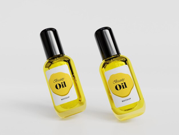 Psd organ oil products mockup