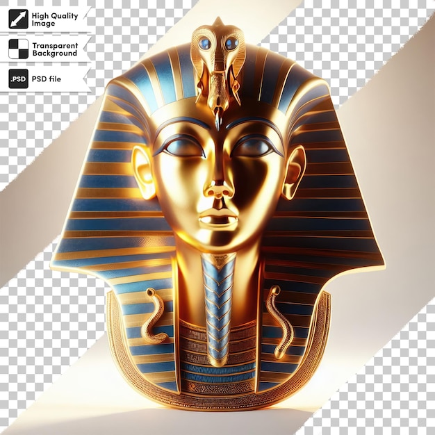 PSD psd oude marmer en graniet farao buste uit egypte op transparante achtergrond met bewerkbaar masker