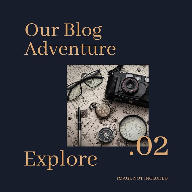 PSD psd our adventure blog with traveling banner template design for social media and instagram post