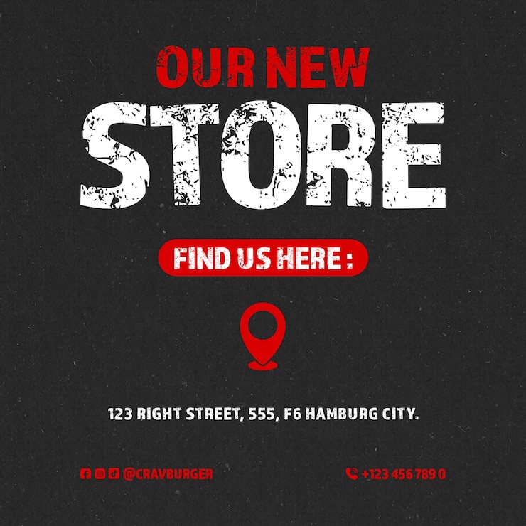 PSD psd our new store promotional design for social media and instagram post template