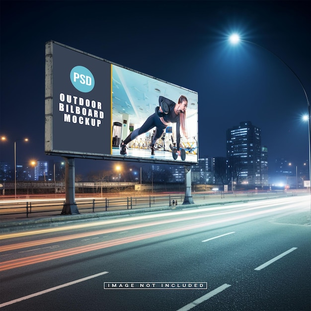 Psd outdoor billboard banner mockup