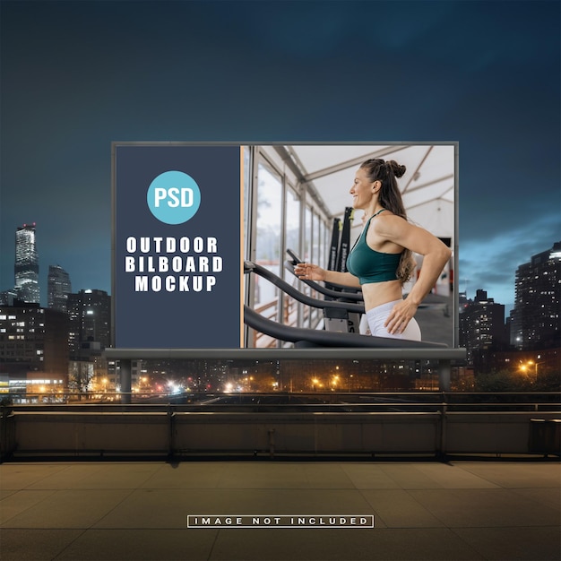 Psd outdoor billboard banner mockup