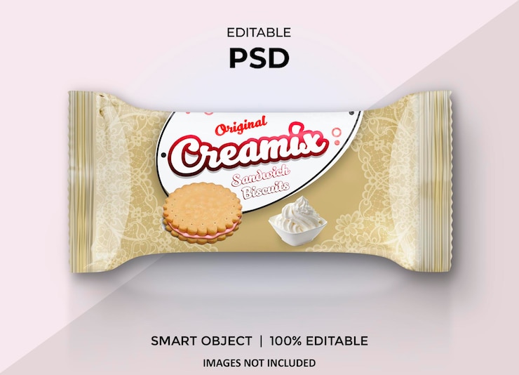 PSD psd packaging design biscuits mockup