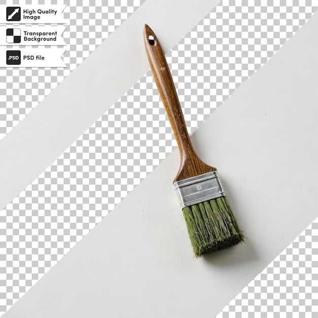 Psd paintbrush and paint on transparent background with editable mask layer