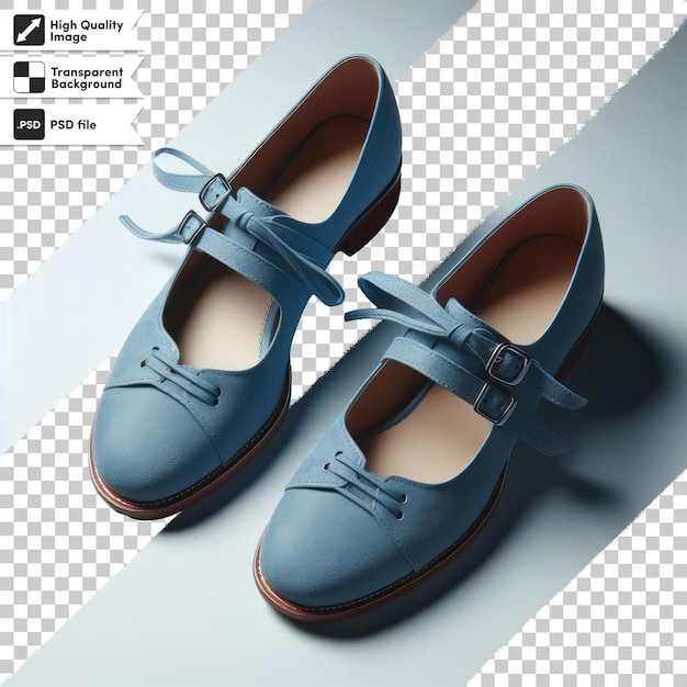 PSD psd pair of blue shoes on transparent background