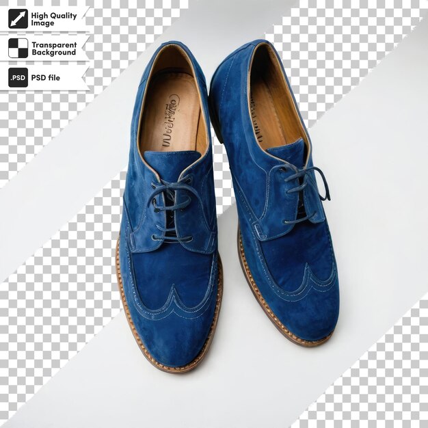 PSD psd pair of man shoes on transparent background with editable mask layer