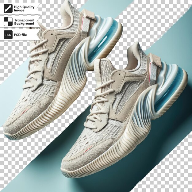 Psd pair of sport shoes on transparent background