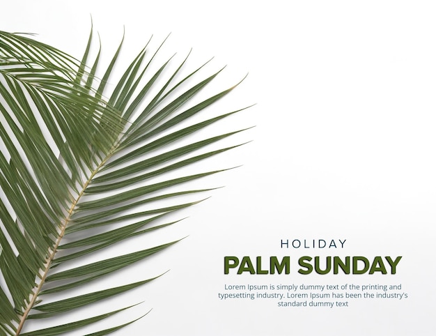 Psd palm sunday wishes banner design template