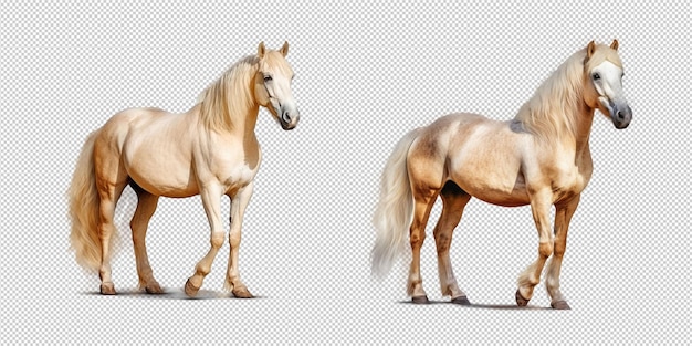 PSD palomino horse isolated on transparent background HD PNG