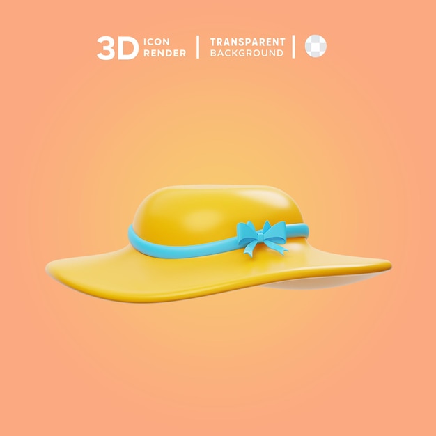 PSD illustrazione 3d di pamela hat