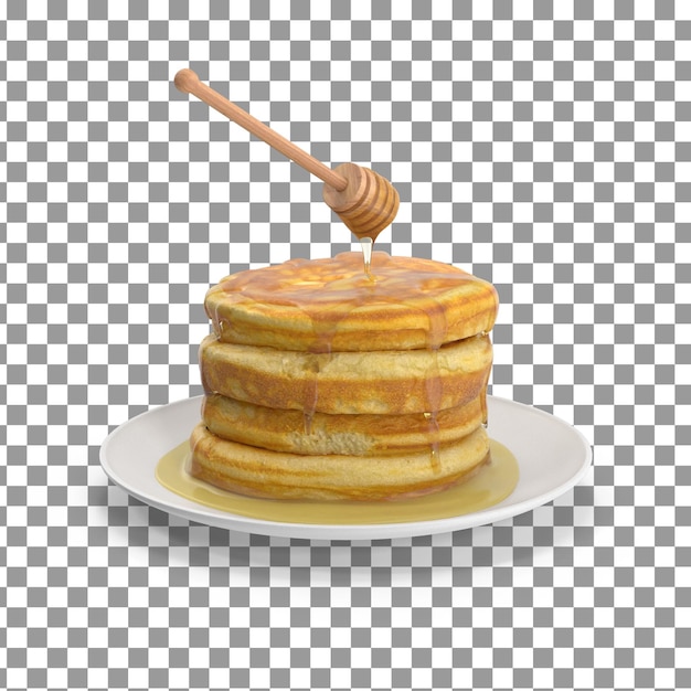 Psd pancake on isolated and transparent background