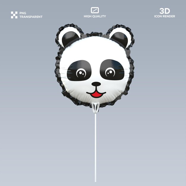 PSD panda ballon 3D illustratie