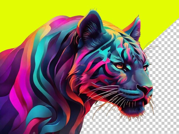 PSD psd of panther on transparent background