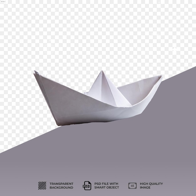 PSD psd paper boat isolated on transparent background