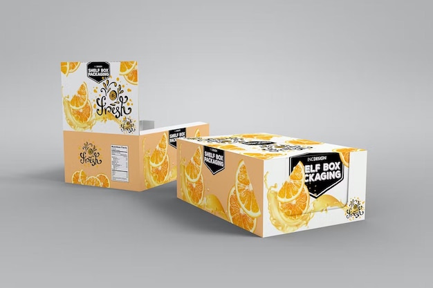 PSD paper box packaging mockup