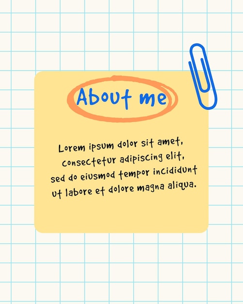 PSD papierowa notatka wzór postu na Instagramie