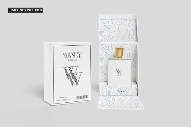 PSD psd parfume paper box mockup