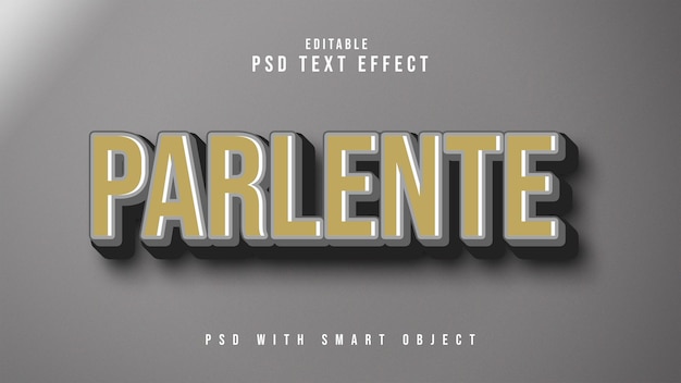 PSD PARLENTE-teksteffect