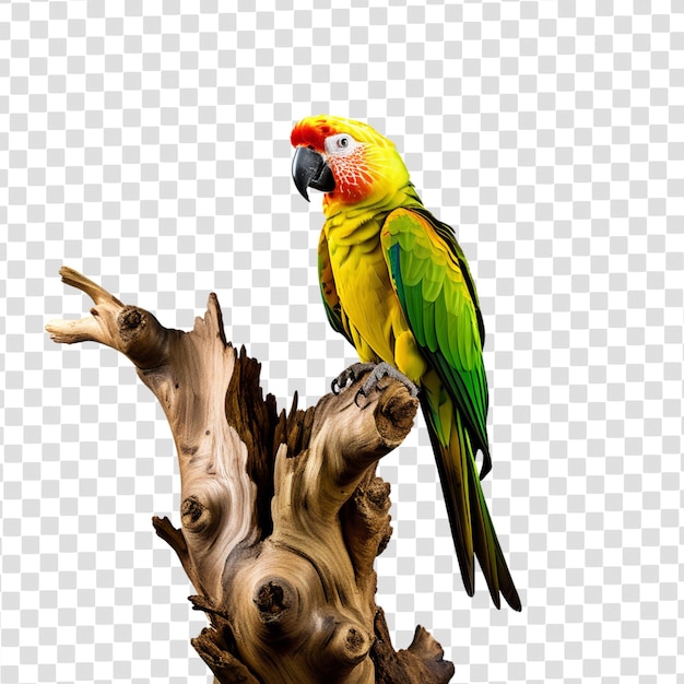 PSD psd parrot bird isolated on a branch