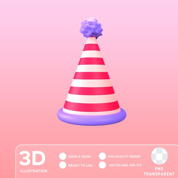 PSD psd パーティーハット 3d イラスト