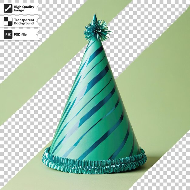 PSD psd party hats on transparent background with editable mask layer