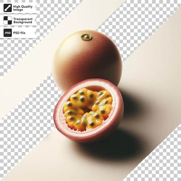 PSD passion fruit on transparent background