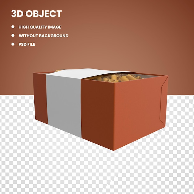 PSD pasta packaging box