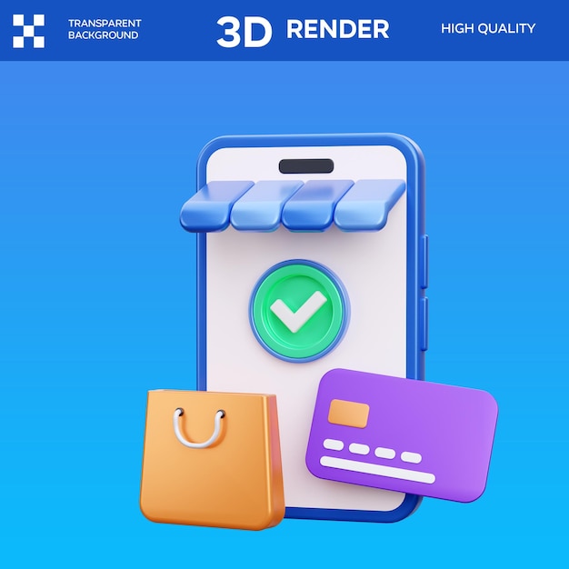 PSD Payment 3D-illustratie