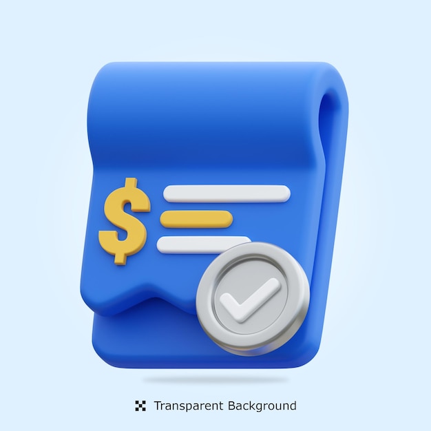 PSD psd payment paper 3d icon